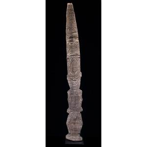Ritual Charm, Engraved Bark, Tribal Art, Oceanic Art, Oceania, Papua New Guinea
