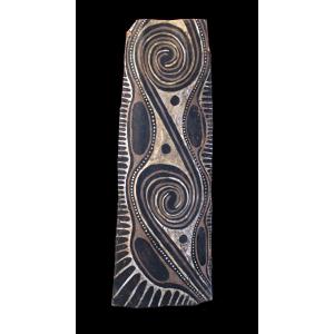 Painted Bark, Kwoma Ethnic Group, Papua New Guinea, Tribal Art, Oceanic Art, 110 Cm