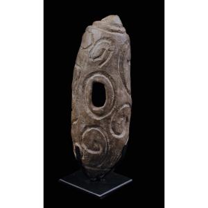 Pottery Flute, Tribal Art, Oceanic Art, Oceania, Traditional Instrument, 22 Cm