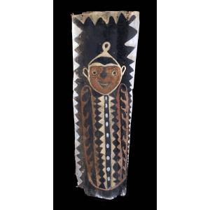 Painted Bark, Kwoma Ethnic Group, Papua New Guinea, Tribal Art, Oceanic Art, 100 Cm