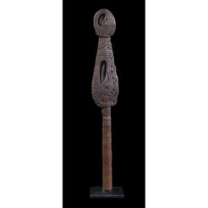 Paddle Fragment, Sepik River, Primitive Art, Oceanic Art, Tribal Art, Oceania, 43 Cm