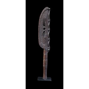 Paddle Fragment, Sepik River, Primitive Art, Oceanic Art, Tribal Art, Oceania, 47 Cm