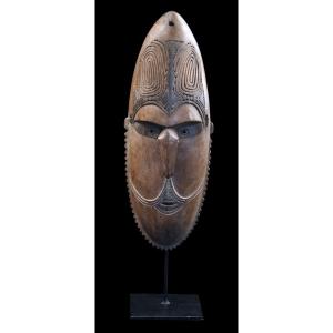 Ancestor Mask, Oceania, Primitive Art, Oceanic Art, Tribal Art, Wood Carving 43 Cm