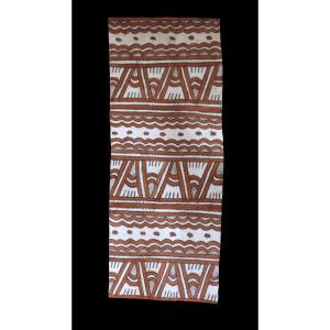 Tapa, Oceanian Art, Tribal Art, Primitive Art, Oceania, Traditional Fabric, 87 X 34 Cm