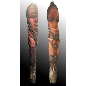 Tree Fern Couple Ambrym Vanuatu Oceania Tribal Art