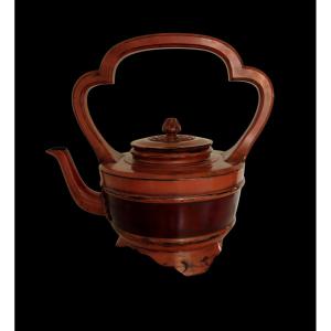 Yuto, Hot Water Jug Negoro Lacquer Japan Early Edo