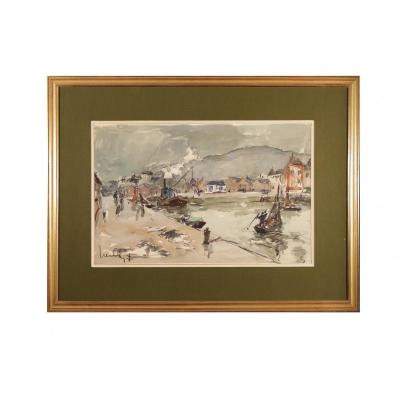 Fernand Herbo Honfleur Le Bassin Carnot