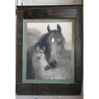 Viennese Secession Frame And Mare Engraving