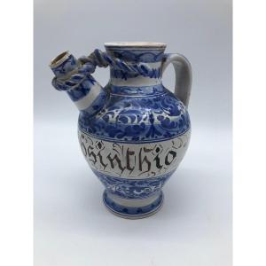 Majolica Antique Jug Bassano Veneto XIX Century 'orcioli' Italy
