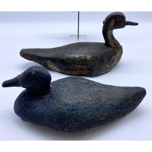 Antique Antique Wooden Decoys Birds Duck