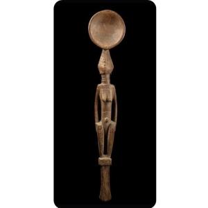 Antique Tribal Art Spoon From Nigeria Of The Izzi People, Formerly Zemanek
