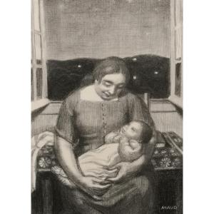 MAURICE DENIS (1870-1943) / MATERNITÉ / Lithographie signée et numérotée