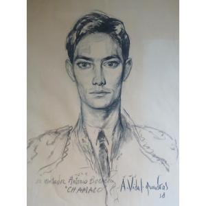 ÉCOLE ESPAGNOLE / TAUROMACHIE / ALEJO VIDAL-QUADRAS (1919-1994) / FUSAIN 