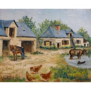 Naive School / Christian Beauvais / Oil On Canvas