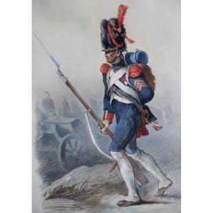 French School 19th Century / Cannonier In Full Dress / Watercolor