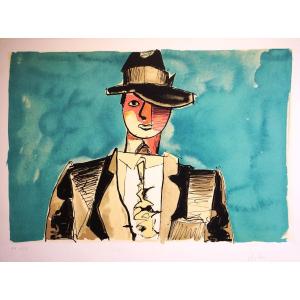 Jean Hélion (1904-1987) / Ganster Of Prohibition / Original Signed Litograph