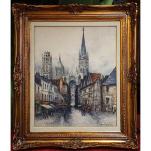 Rouen Cathedral / Normandy / Frank Will (1900–1951) / Circa 1930 / Watercolor
