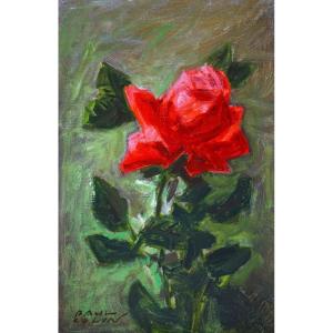 Paul Colin (1892–1985) / Red Rose / Oil On Canvas