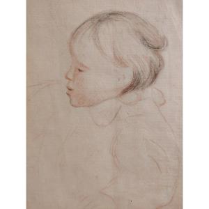 Portrait Of A Child / 19th Century / Formerly Attributed To Pierre-auguste Renoir / Drawing