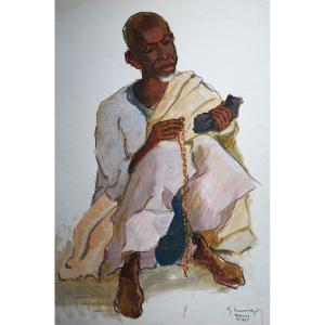 Africanist School 1955 / Fulani Man In Maroua (present-day Cameroon) / G. Hervigo (1896-1993)