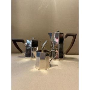 Art Deco Silver Metal Coffee Set 