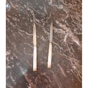 Pair  Knives Period End Of XVIII° 
