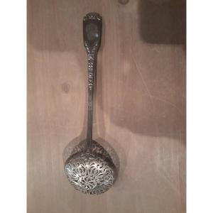 19th Century Silver Sprinkling Spoon
