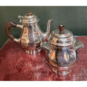 Silver Teapot And Sugar Bowl 