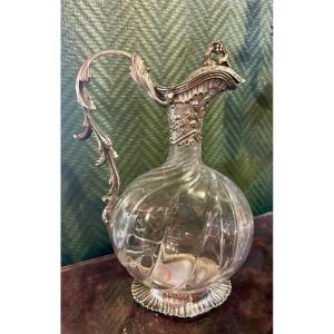 Napoleon III Aiguiere In Crystal And Silver