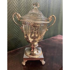 Silver And Crystal Drageoir 