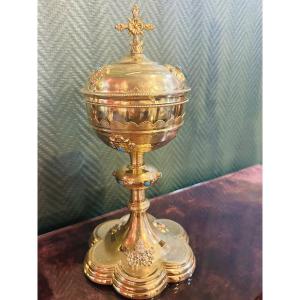 19th-century Silver-gilt Ciborium