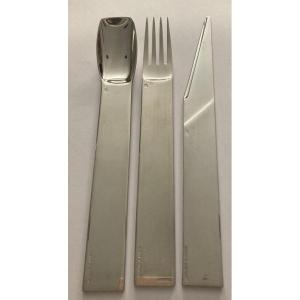 Silver Metal  Signed Cutlery Set (1985)