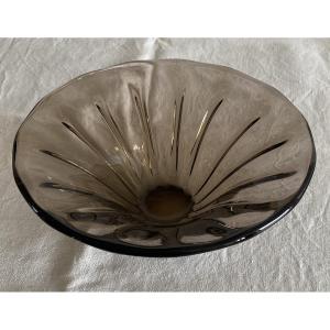 Daum Smoked Crystal Vase 20th Century