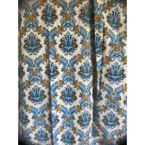 Pair Of Cotton Curtains – 20th Century Baroque Pattern