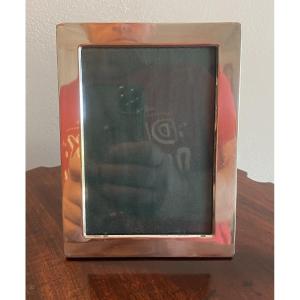 Rectangular Solid Silver Photo Frame, 20th Century