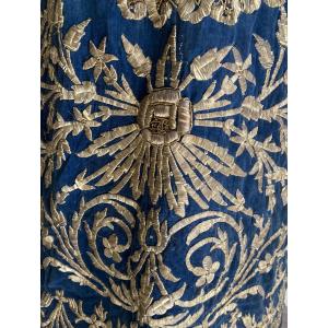 Ottoman-style Velvet Ceremonial Gown, Richly Embroidered With Gold Thread, 19th Century