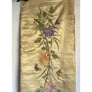 Embroidered Silk Panel – China, 19th Century