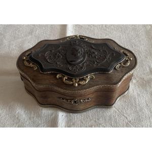 Napoleon III Style Wooden, Bronze And Bakelite Box Or Case, 19th Century 