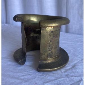 19th Century Senufo Bronze Restraint Bracelet