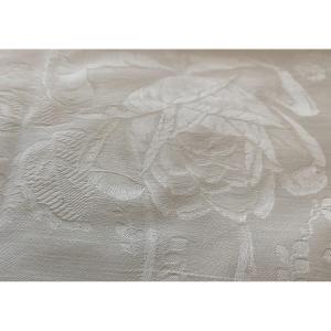 Pair Of Damask Cotton And Silk Pillowcases - Elegant Rose And Foliage Design