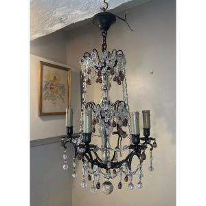 Chandelier With Colored Tassels