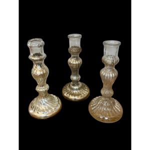 Eglomise Candlestick Set