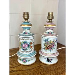 Pair Of Porcelain Lamps 