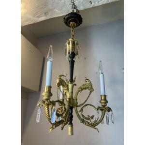 Chandelier With Goat Heads
