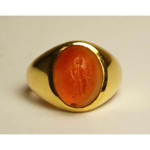 Roman Intaglio On Carnelian. Pantheistic Goddess.