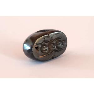 Roman Magic Intaglio On Hematite: Ant With A Seed