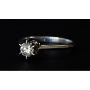 0.3 Carat Diamond Solitaire White Gold And Platinum Ring