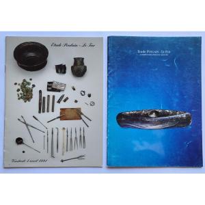 Lot Of 2 Sales Catalogs Neolithic / Prehistoric Collection. Axe Set.