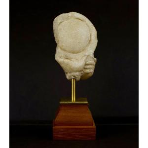 Roman Marble Fragment : Hand Holding A Patera