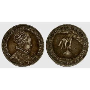 Louis XIII - Silver Token/medal Of The Coronation In Reims 1610 By Nicolas Briot